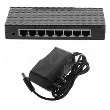Free postage 8-Port RJ45 10/100/1000 Mbps Gigabit Ethernet Desktop US Plug Switch Network 2024 - buy cheap