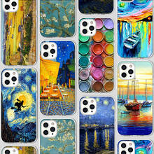 ciciber Art Oil Painting Case for Iphone 12 Case for IPhone 12 11 Pro XR 7 X XS Max Mini 8 6 6S Plus 5 5S SE 2020 Silicone Cover 2024 - buy cheap