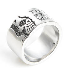 Anillos con letras dominantes, joyería de banda ancha para hombre y mujer, anillo de acero inoxidable de titanio de alta calidad, anillo de Color dorado/plateado, regalos 2024 - compra barato