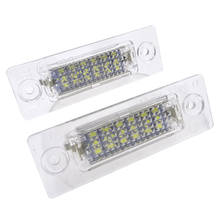 1 par 18smd traseiro led número da placa de licença lâmpada luz para vw touran/passat b6 5d/jetta candy skoda superb 1 3u b5 2024 - compre barato