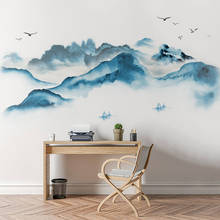 Chinese Style Landscape Zen Wall Stickers Teenager Room Decoration Aesthetic Living Room Bedroom Home Office Decor Wallpaper Art 2024 - buy cheap