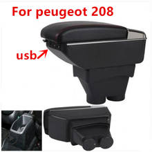 Для Peugeot 208 подлокотник коробка Peugeot 208 Универсальный центральный автомобильный подлокотник для хранения коробка Подстаканник Пепельница аксессуары для модификации 2024 - купить недорого