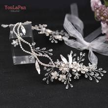 Youlapan hp348 casamento cabelo videira corrente decoração tiara nupcial flores de cerâmica nupcial bandana casamento acessórios decorativos 2024 - compre barato