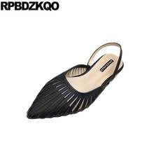 Cheap Slingback Korean Designer Shoes Women Luxury 2021 Factory Direct Breathable Hollow Out Pointed Toe Sandals Flats Ladies 2024 - buy cheap