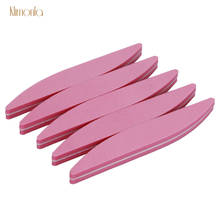 5pcs Professional Nail Art Sanding Files Pink Willow Leaf Shape Sponge Nail Files Double Side Buffer Block for Manicure UV Gel 2024 - buy cheap