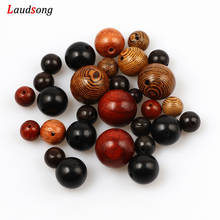 High Quality Rosewood Redwood Wenge Natural Wood Beads 6-15mm Round Loose Beads For Jewelry Making DIY Bracelet Accessories 2024 - buy cheap