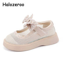 Zapatos de princesa para niños y niñas, zapatos planos negros de marca con lazo, zapatos suaves de perlas dulces, Mary Jane, Otoño, 2021 2024 - compra barato