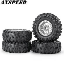 2.2inch RC Beadlock Wheel Rims and Rubber Wheel Tires Skin Kit for 1:10 RC Crawler Axial SCX10 Wraith 90018 Wheels Parts 2024 - buy cheap