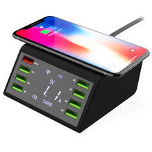 Multi 8 Port LCD USB Qi Wireless Charger,Wireless Charger LCD USB Qi Wireless Charger for iPhone X 8 Plus 3.0 Quick Charger 2024 - buy cheap