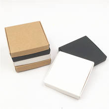 Cajas de papel Kraft hechas a mano de dos tamaños para jabón, bufanda, toalla, embalaje de productos, contenedor de cartón, cajas de almacenamiento, 24 unids/lote 2024 - compra barato