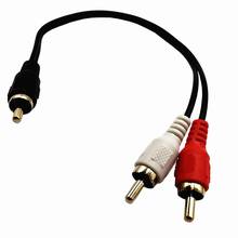 Gold-plated RCA one minute two male to male lotus cable TV set-top box 1 revolution 2 male audio cable DVD cable 0.25m 2024 - buy cheap