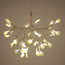 Post modern stylish tree branch leaf LED pendant light lamp decorative firefly ceiling hanging wire cable lamp light LED 2024 - buy cheap