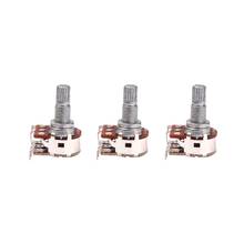 3 Pcs Double Balance Stacked Knurled Stalk Guitar Bass Volume Tone Control Pots Potentiometer Switch MN25K 2024 - buy cheap