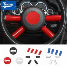 JIDIXIAN ABS Car Interior Steering Wheel Decoration Cover Trim Sticker Accessories for Jeep Wrangler JK 2007 2008 2009 2010 2024 - buy cheap