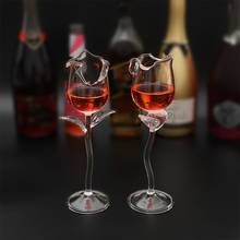 Fancy Red Wine Goblet Wine Cocktail Glasses 100ml Rose Flower Shape Wine Glass P 85LA 2024 - buy cheap