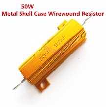 1Pcs full value 50W  0.01 -100K ohm 0.47R 0.5R 0.56R 0.68R 1R 1.5R 2R Wirewound Aluminum Power Metal Shell Case Resista 5% 2024 - buy cheap