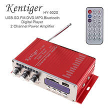 Kentiger HY-502S DC 12V Mini усилители Bluetooth наушники Amp SD/USB Play FM-радио с дистанционным управлением для дома/автомобиля Dac 2024 - купить недорого