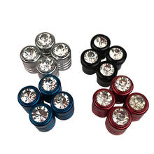 4pcs Tire Valve Stem Cap Brass Material with Chrome Plated Car Wheel Colorful Diamond New Style Tyre Valve cap Crystal 2024 - buy cheap