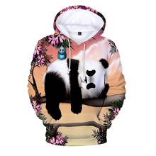 Hoodies Men Hooded Sweatshirt Pocket Pullover Hoodies  Panda 3d Print Sweatshirt for Women Men hoodie 2024 - купить недорого