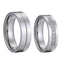 Designer 8mm men's wedding rings set pair silver color Alliance female love couple rings for women 2019 USA style 2024 - buy cheap