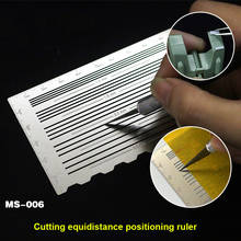 MS006 Model ABS Rubber Sheet Detail Transformation Cutting Equidistant Positioning Ruler 2024 - buy cheap