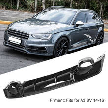 Rear Bumper Lip Spoiler Diffusers Refit for RS3 ABT Style with 2 Tail Throat Fits for Audi A3 8V 2014-2016 2024 - buy cheap