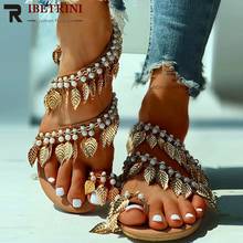 Sandálias transparentes romanas para mulheres, sapatos casual retrô de praia, chinelos lisos, tamanho grande 43, verão 2021 2024 - compre barato