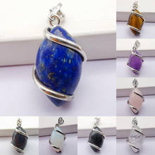 Tigereye Clear Crystal Lapis Opal Blue Sandstone Carnelian Stone Bead GEM Horse Eye Pendant Jewelry For Woman Gift S510-S517 2024 - buy cheap