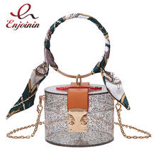 Transparent Plastic Gold Ring Handle Fashion Women Fashion Purses and Handbags Party Clutch Bag Shoulder Chain Bag Totes Bolsa 2024 - buy cheap