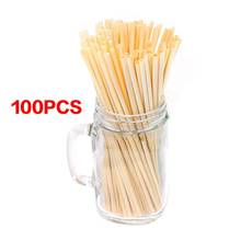 100 piezas de alta calidad Natural 20CM paja de trigo Biodegradable respetuoso con el medio ambiente Barra de paja accesorios de cocina portátil 2024 - compra barato