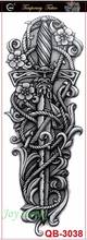 Водостойкая Временная тату-наклейка на всю руку, большой размер, тату-наклейки на кинжал, меч, флэш-тату, искусственные татуировки для мужчин и женщин 2024 - купить недорого