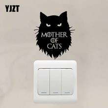 YJZT MOTHER OF CAT Vinyl Fashion Home Decor Cartoon Art  Wall Switch Sticker Decal 17SS-0684 2024 - buy cheap
