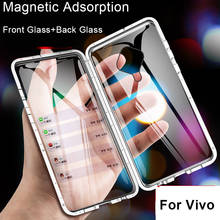 Двухсторонний чехол для Vivo V17, V17 Neo, V17 Pro, S5, Y9S, стеклянный, магнитный, в ассортименте. 2024 - купить недорого