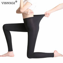 VISNXGI Women Leggins Shiny Pants Leggings Casual Workout Candy Color Spandex Shinny Elasticity Fitness Gym Pants Solid Clothes 2024 - buy cheap