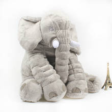 Elefante de pelúcia macio, brinquedos de pelúcia, travesseiro de pelúcia para bebê, boneco que acalma crianças, meninos e meninas, decoração de quarto de presente, dropshipping 2024 - compre barato