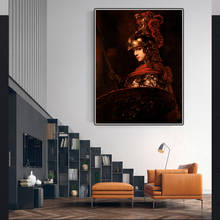 Lienzo de Citon Rembrandt para decoración moderna del hogar, obra de arte de pintura al óleo de Pallas Athena, póster de imagen para pared, sala de estar 2024 - compra barato
