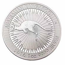 Moedas de prata 999-não magnética australiana, moedas réplicas de animais canguru com uma onça 2024 - compre barato