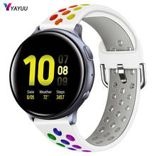 YAYUU 20 мм 22 мм силиконовый ремешок для Samsung Galaxy Active / Watch 4/3 41 мм 45 мм ремешок для Samsung Active 2 Gear S2 S3 браслет 2024 - купить недорого
