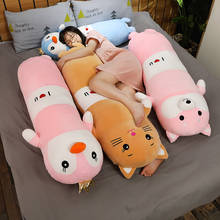 Almohada de peluche con forma de conejo para dormir, almohada larga de 90CM con diseño de Animal, muñeco de pingüino, Hombre perezoso, Cama grande, cómoda 2024 - compra barato