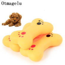 Cute Bone Dog Cat Toy Chew Treat Holder Tooth Cleaning Squeak Toys Dog Puppy Training Interactive Pet Supplies for Poodle 2024 - buy cheap