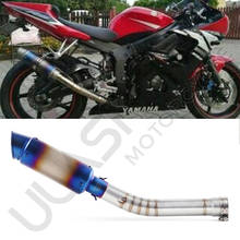 Motorcycle Full System Exhaust Muffler Escape Middle Link Contact Pipe For Yamaha YZF R6 1998 1999 2000-2004 2005 Exhaust 2024 - buy cheap
