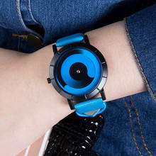 Новые креативные вращающиеся часы мужские кожаный ремешок кварцевые мужские спортивные наручные часы модные повседневные часы Relogio Masculino 2022 - купить недорого