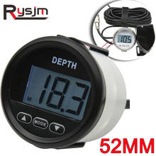 12V Marine 52MM Depth Gauge Pulse Signal Digital Depth Sensor Meter Waterproof Depth Meter With White Backlight For Yacht Boat 2024 - buy cheap