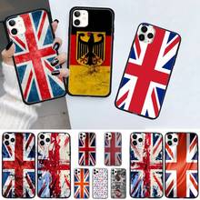 England British Uk Union Jack Flag luxury Phone Case coque for iPhone 11 12 pro XS MAX 8 7 6 6S Plus X 5S SE 2020 XR 2024 - buy cheap