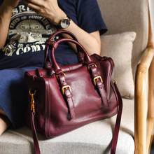 Leather handbag large capacity fashion atmosphere leather crossbody bag personality female bag 2024 - buy cheap