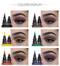 1 Pc 2 In 1 Liquid Eyes Liner  Pencil Make Up Waterproof Lasting Black Double Ended Triangle Eyeliner Stamps Makeup Tool TSLM1 2024 - buy cheap