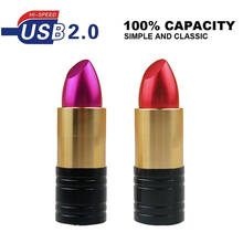Lipstick model USB Flash Drive 16GB 32GB 64GB 128GB Red & Rose Red lipstick Pendrive Pen drive Storage Disk Memory Stick U Disk 2024 - buy cheap
