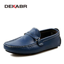 DEKABR PU Leather Men Casual Shoes Classic 2022 Mens Loafers Moccasins Breathable Slip On Black Driving Shoes Big Size 38-48 2024 - buy cheap