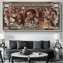 Grafiti Street Money Art, pintura en lienzo de 100 dólares, carteles e impresiones de lobo de pared, Arte Pop de calle para decoración de sala de estar, Cuadro 2024 - compra barato