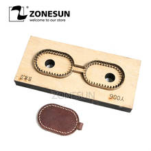 ZONESUN, изготовленный по индивидуальному заказу, высечка кожи, ремесло, сделай сам, кольцо для ключей, деревянное, искусственное перфорирование, брелок для ключей, режущая пресс-форма 2024 - купить недорого